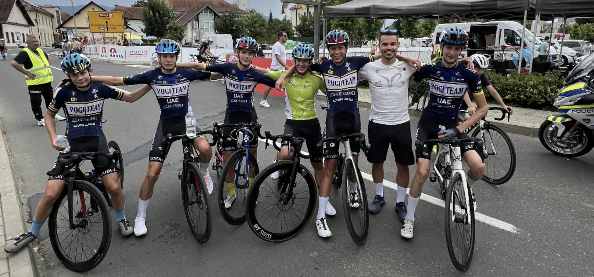 After race celebration